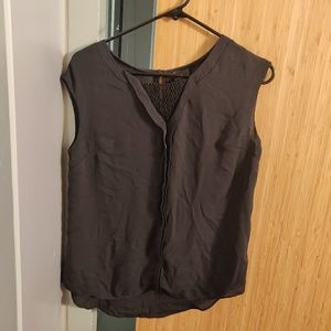 Black Worthington top, with net design in front